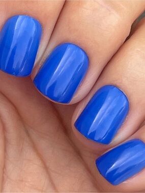 Red Aspen Color-Changing Short Square Press-On Nails - Blue